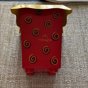 Chi Omega pencil holder